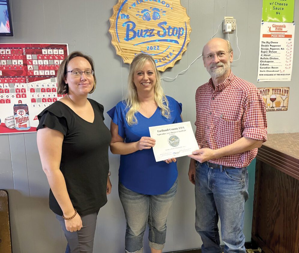Spotlight award shines on the Buzz Stop | News, Sports, Jobs - Faribault County Register - Vimarsana News